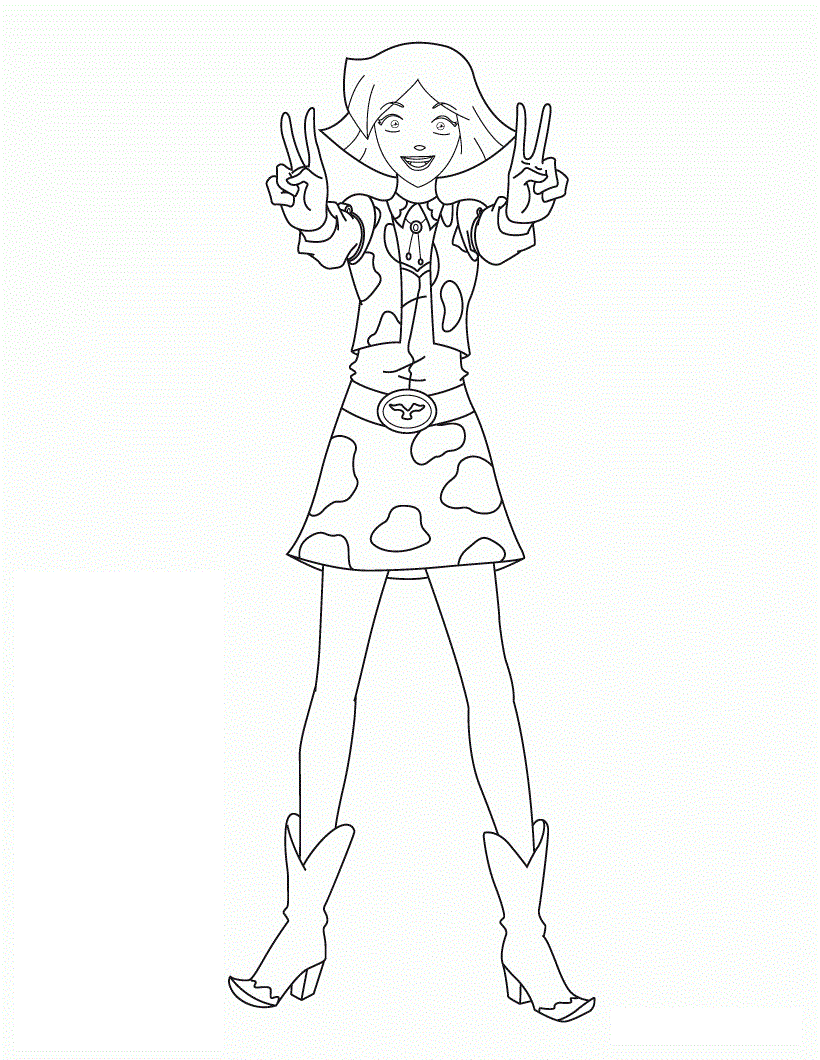 Kolorowanka Clover jako kowbojka